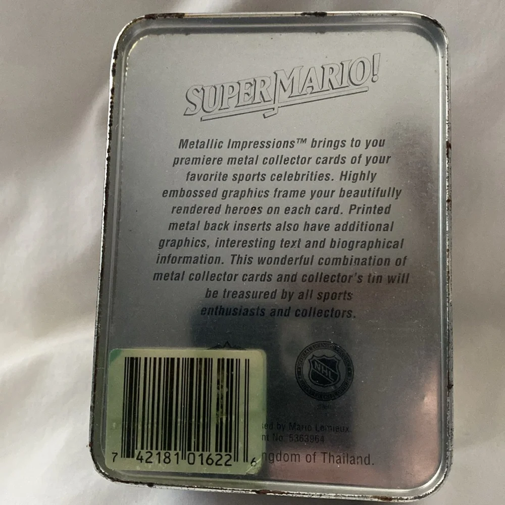 1996 Metallic Impressions Super Mario Lemieux 5 Metal Card Set - Tin (BIN2) - Picture 2 of 6